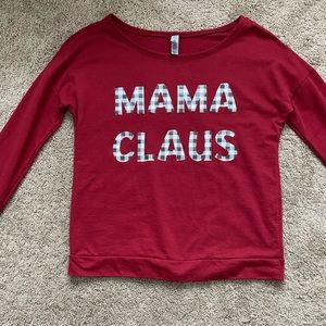 Mama Claus Christmas lightweight sweatshirt